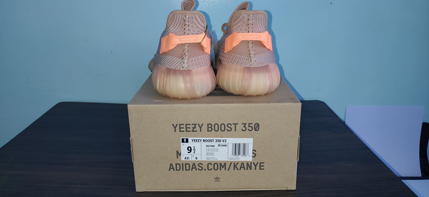 adidas Mens Yeezy Boost 350 V2 EG7490 Clay - Size 7