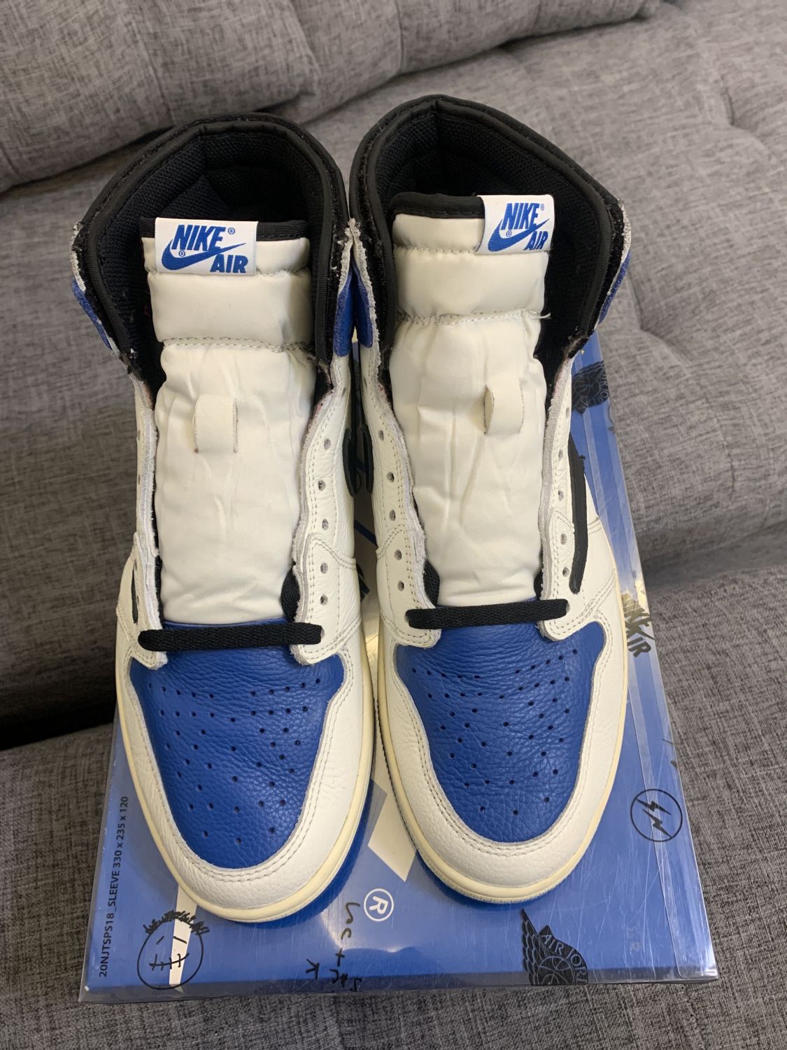  Jordan Mens Air Jordan 1 High OG SP DH3227 105 Travis Scott x  Fragment - Size 7.5