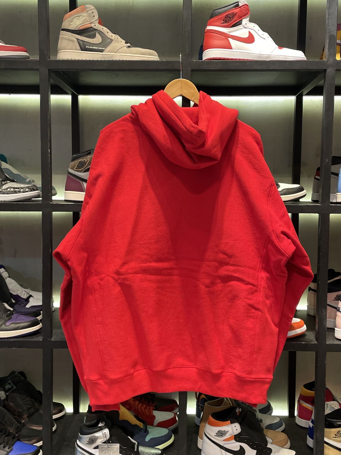 Supreme Embroided Red Logo Hoodie AfterMarket