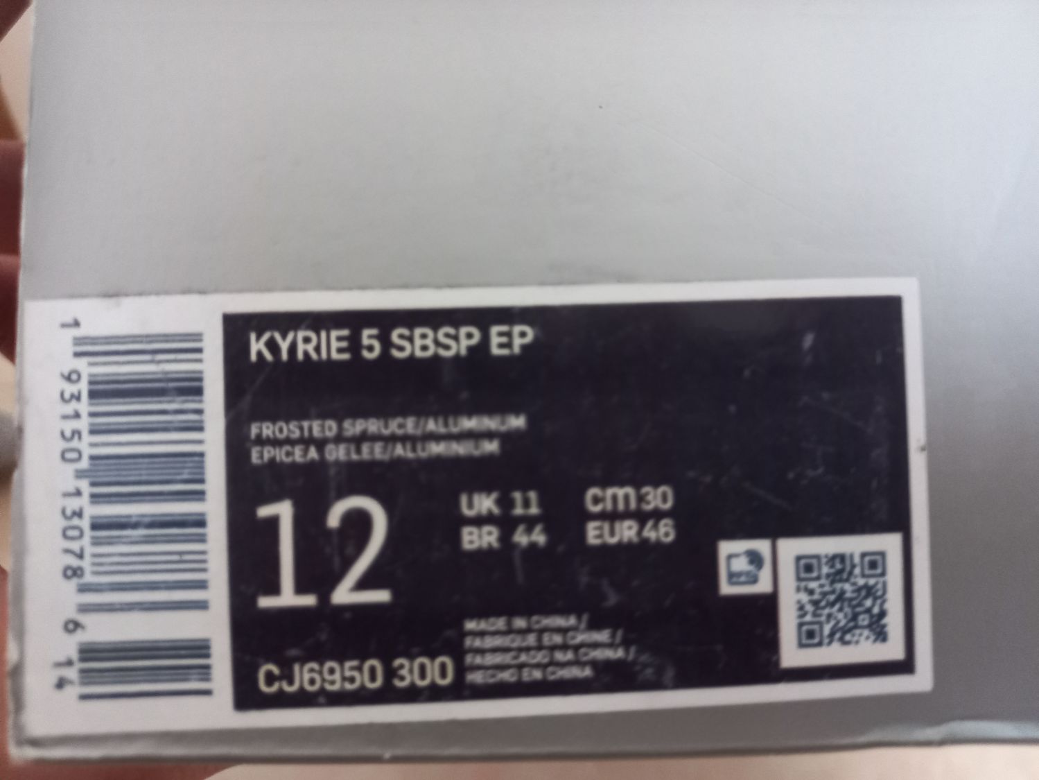 Kyrie 5 size on sale chart