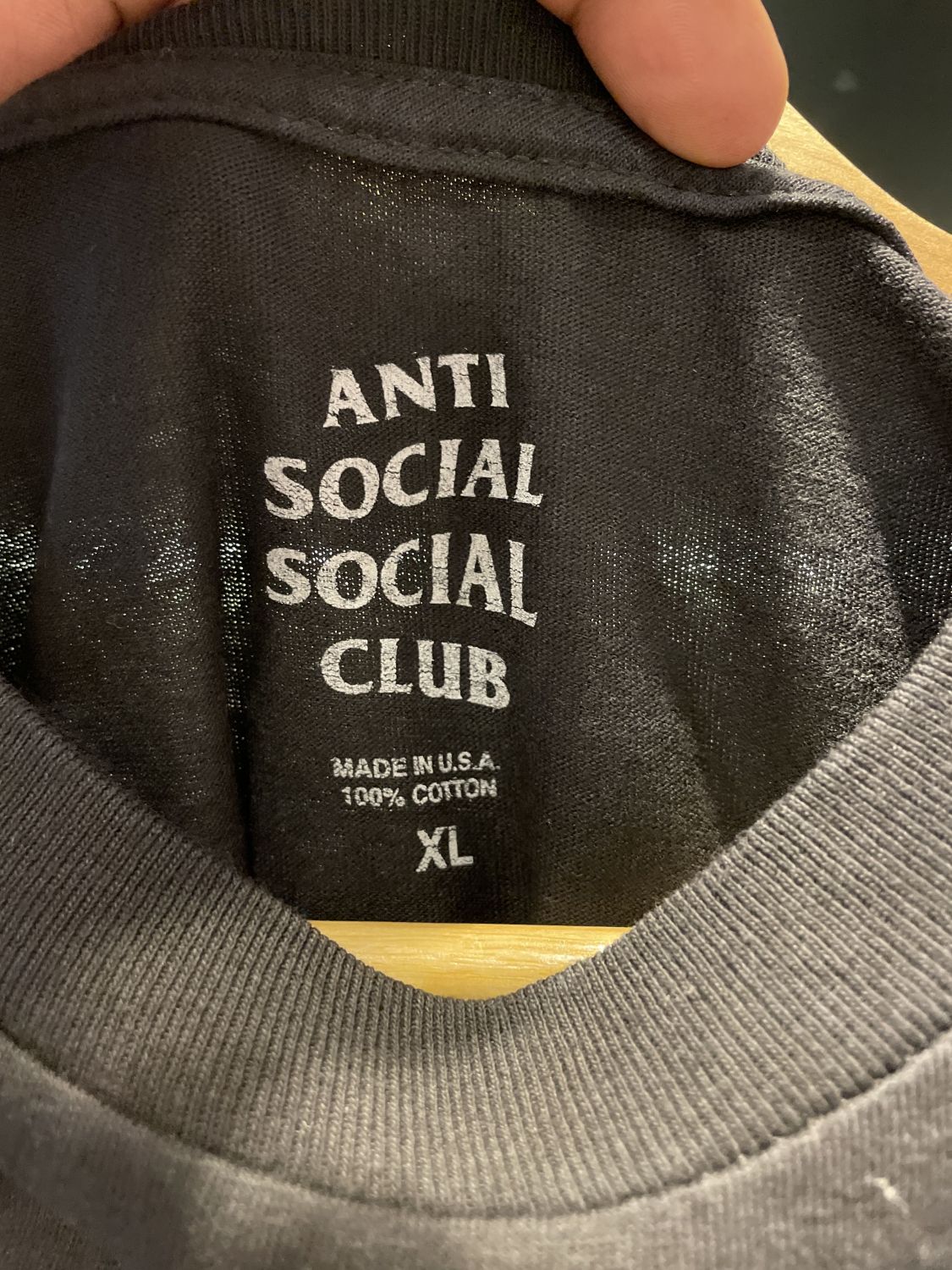 Anti social social shop club shirt tag