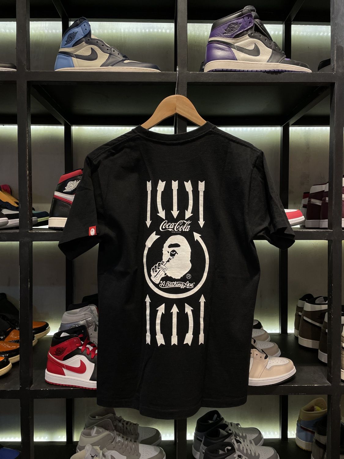 Bape X Coca Cola Big Head Black Tee | AfterMarket