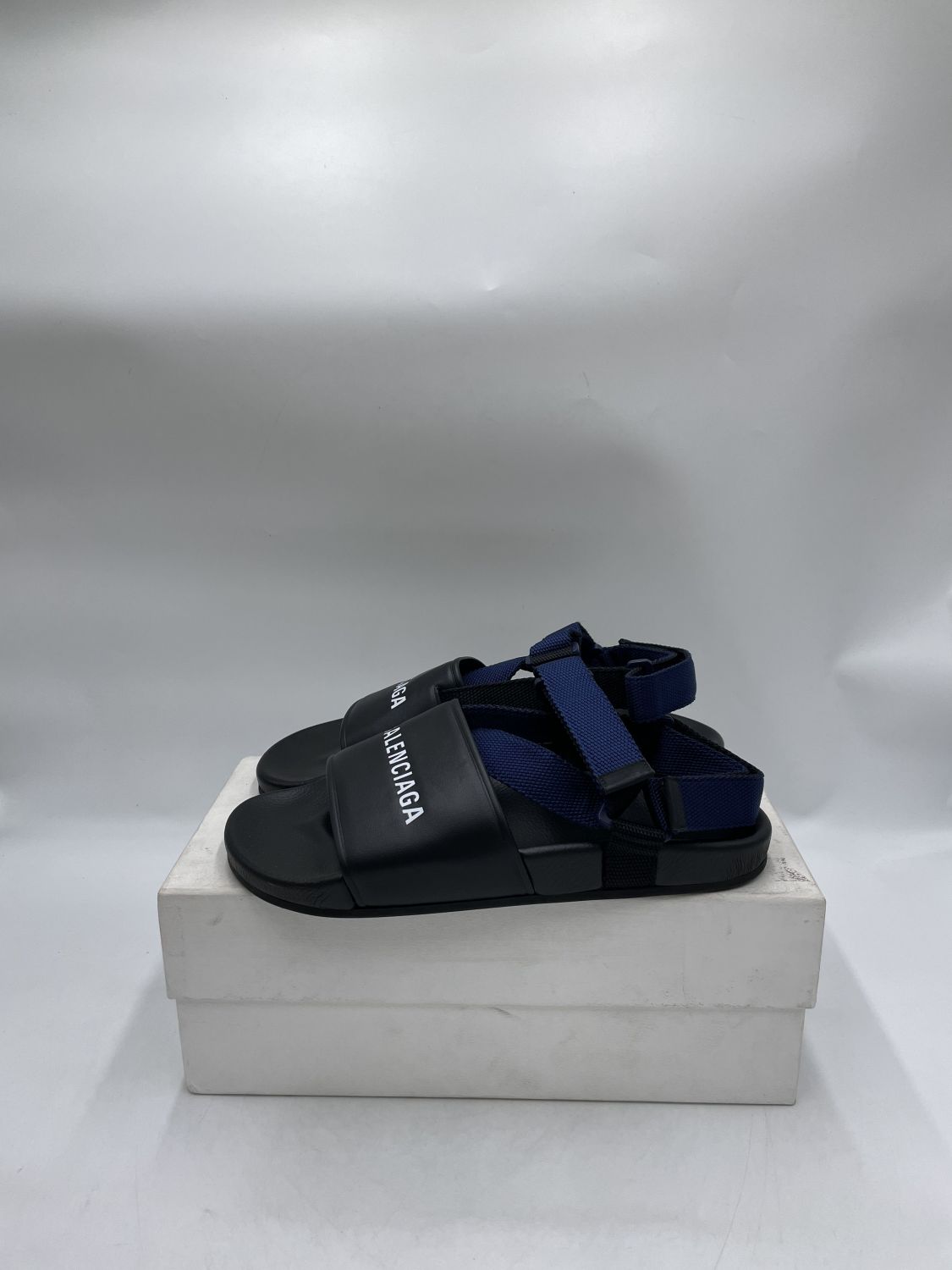 balenciaga sandals mens navy