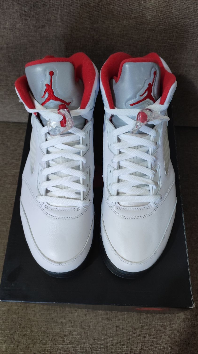 Jordan 5 Retro Fire Red Silver Tongue (2020) for Men