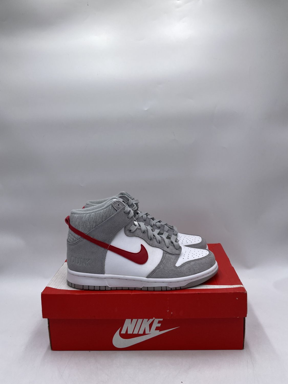 Nike Dunk High Athletic Club Grey Red (GS) | AfterMarket
