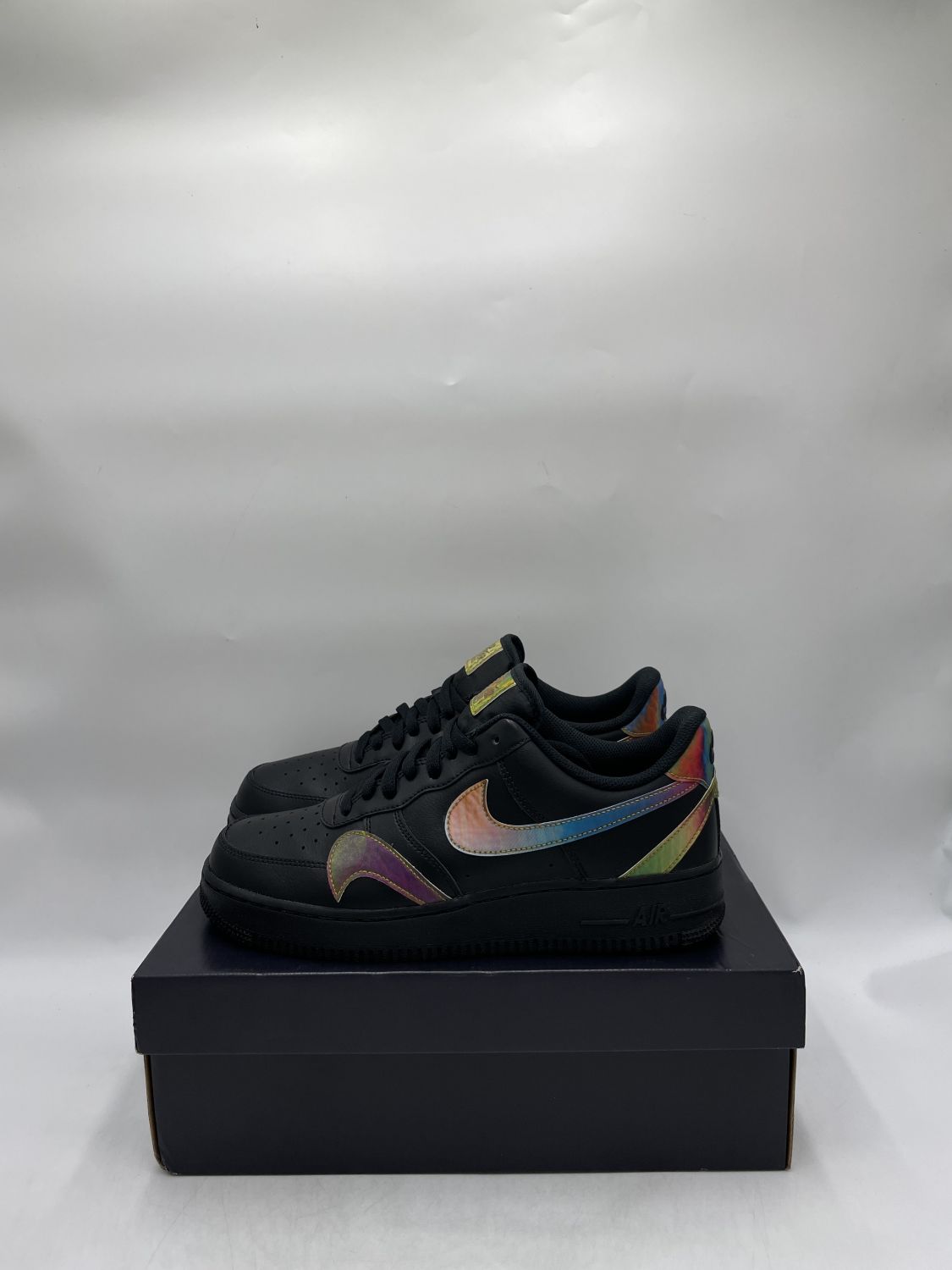 BUY Nike Air Force 1 Low Misplaced Swooshes Black Multicolor