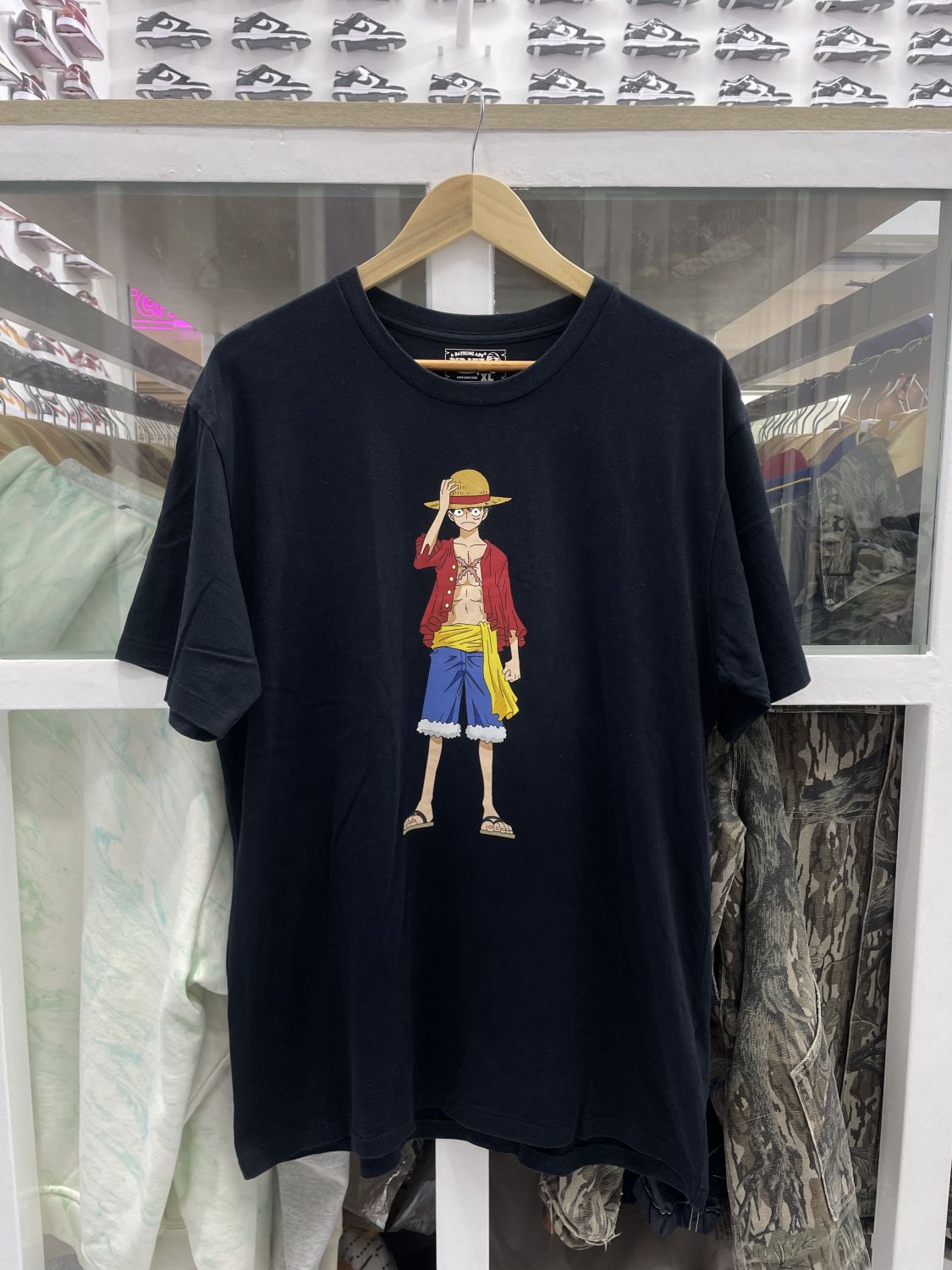 Bape X One Piece Black Tee Aftermarket 