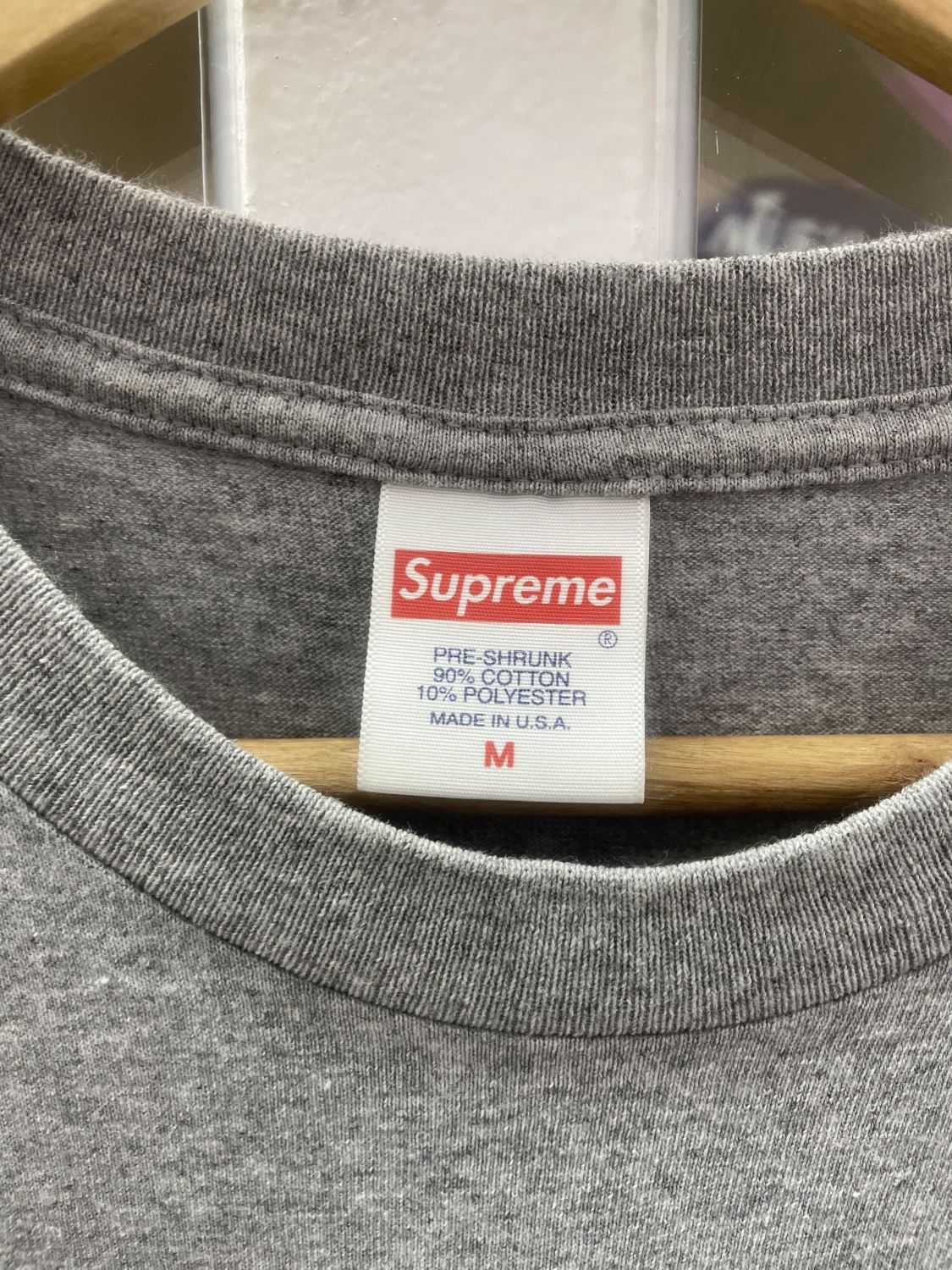 Supreme shop gray shirt