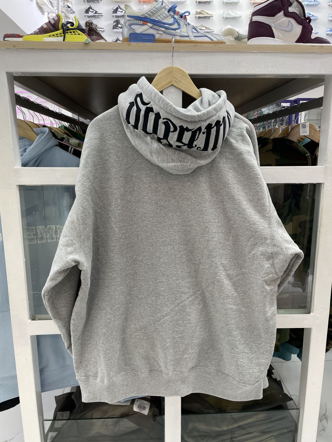 Supreme Ambigram Hooded Sweatshirt Heather Grey | AfterMarket