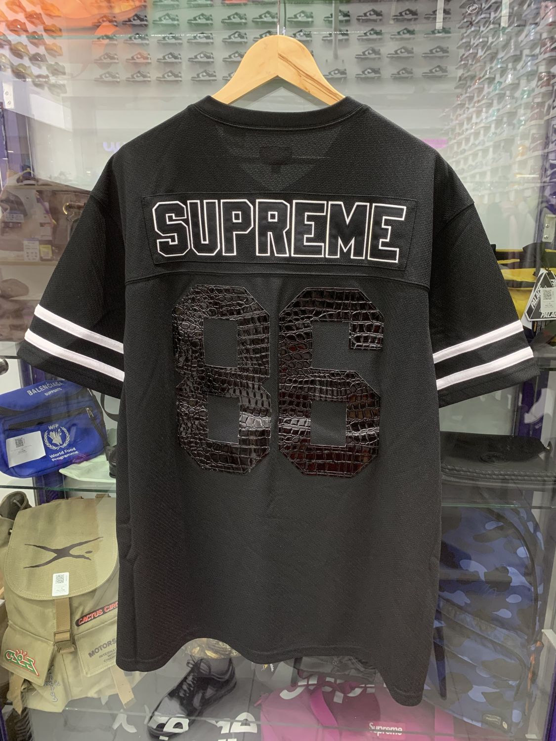 Supreme Faux Croc Football Jersey Mサイズ 黒 | tradexautomotive.com