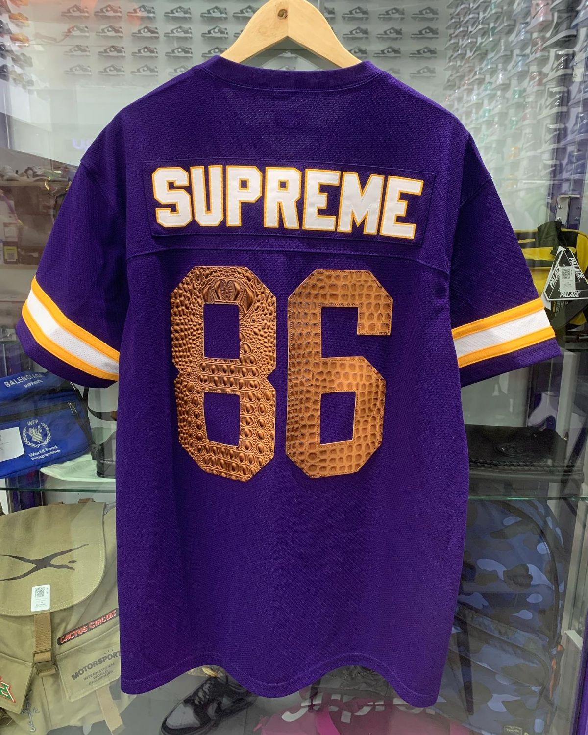 Supreme Faux Croc Football Jersey PurpleSupreme Faux Croc Football Jersey  Purple - OFour