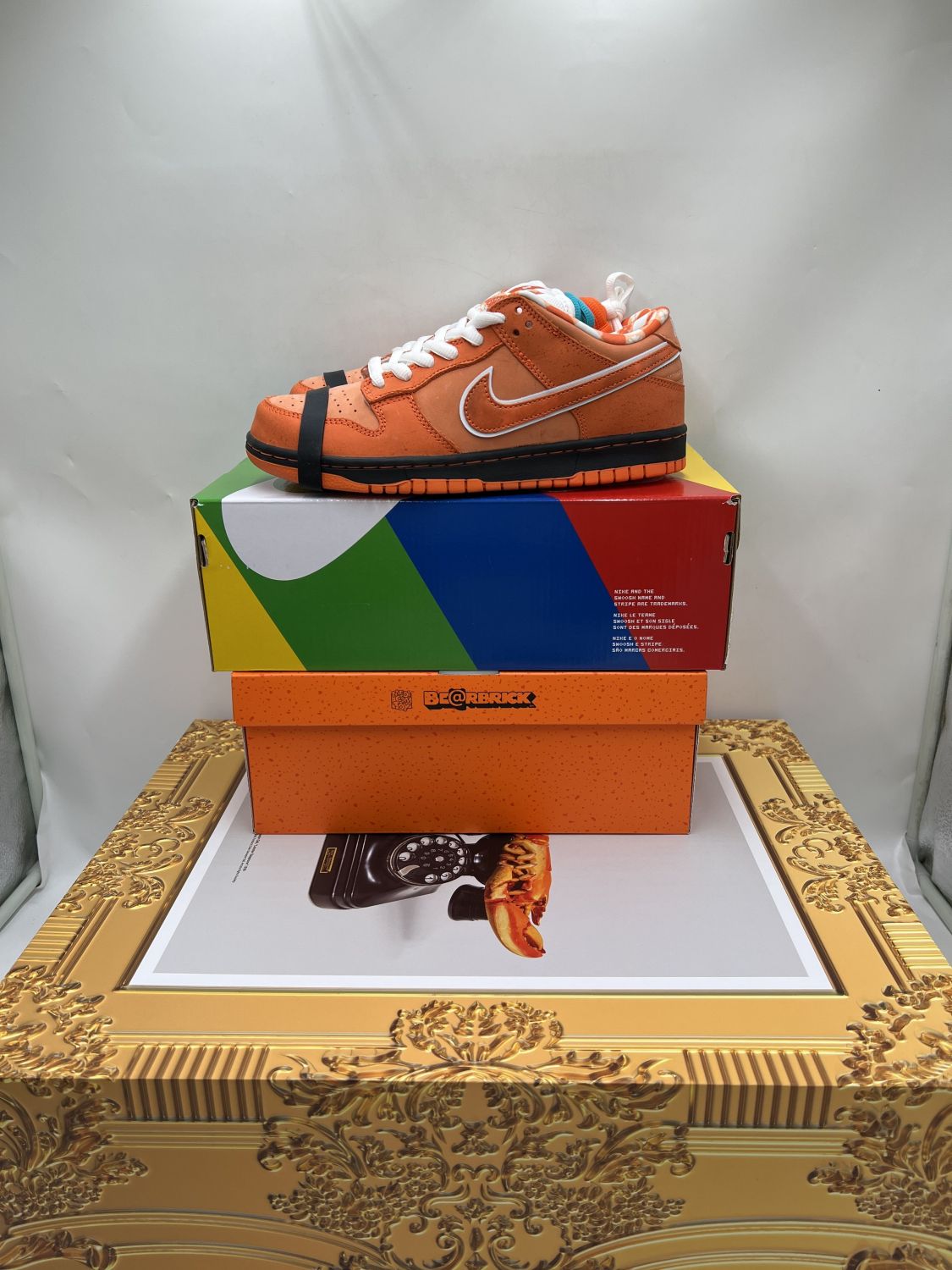 Bearbrick x Concepts Orange Lobster 100% & 400% Set - US