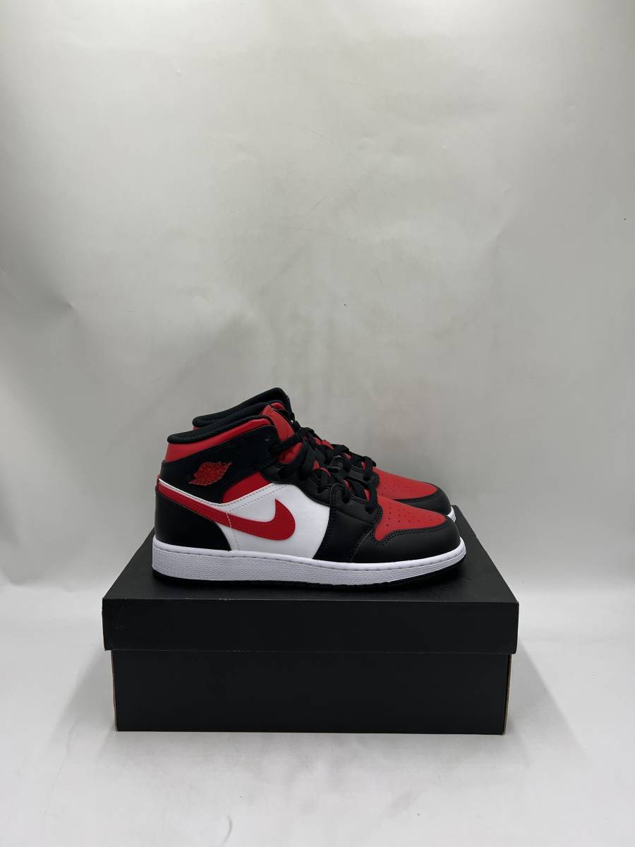 Jordan 1 Mid Black Fire Red (GS) | AfterMarket