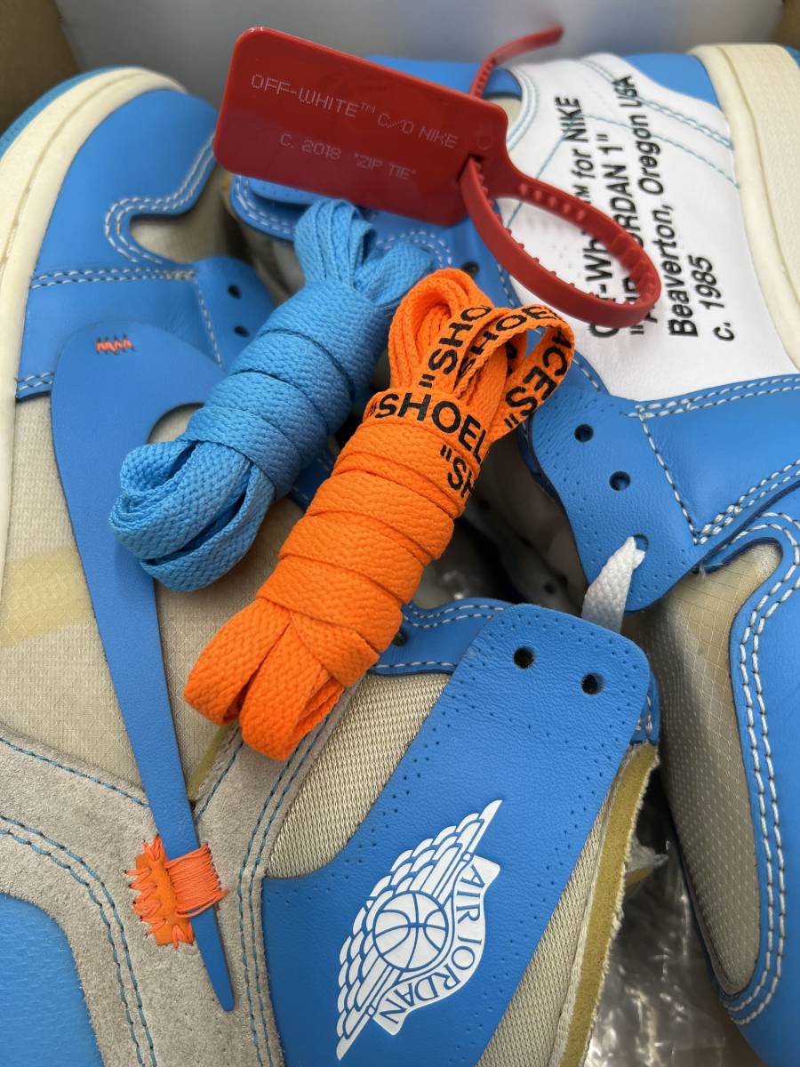 Off white jordan outlet 1 unc zip tie