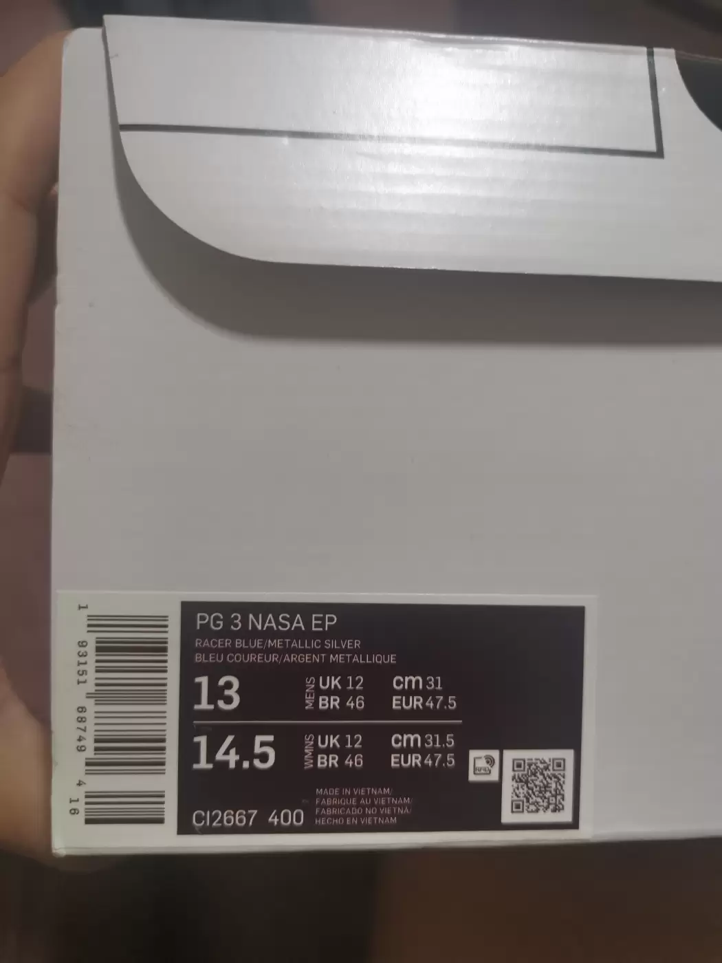 Pg 3 nasa outlet size 13