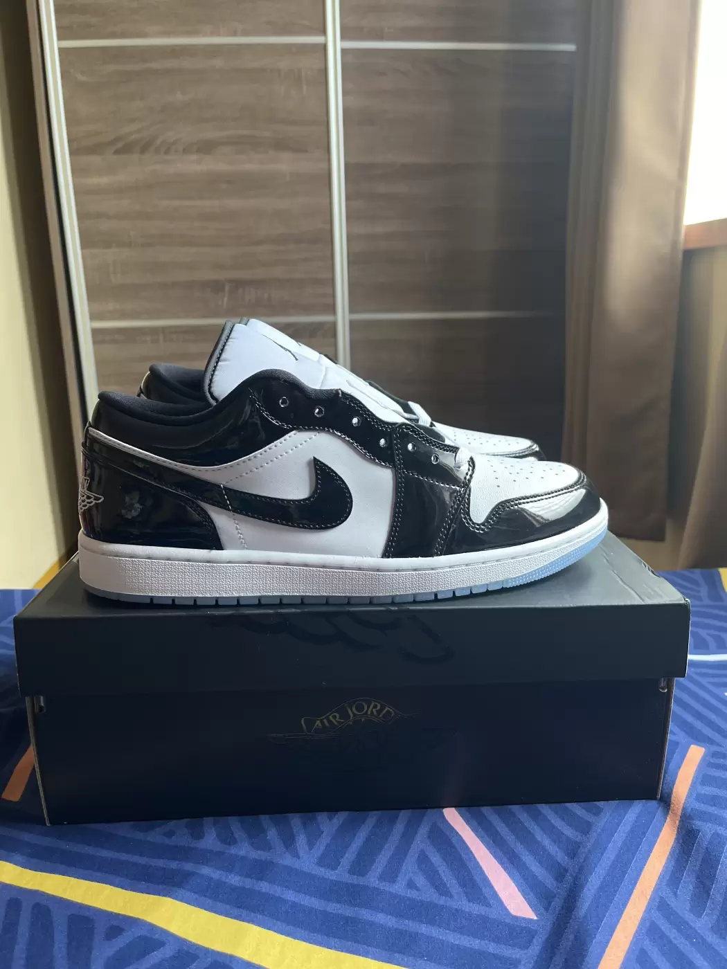 Size 13 Air Jordan 1 Low SE Concord Men's White Black shops DV1309-100 Athletics Shoes