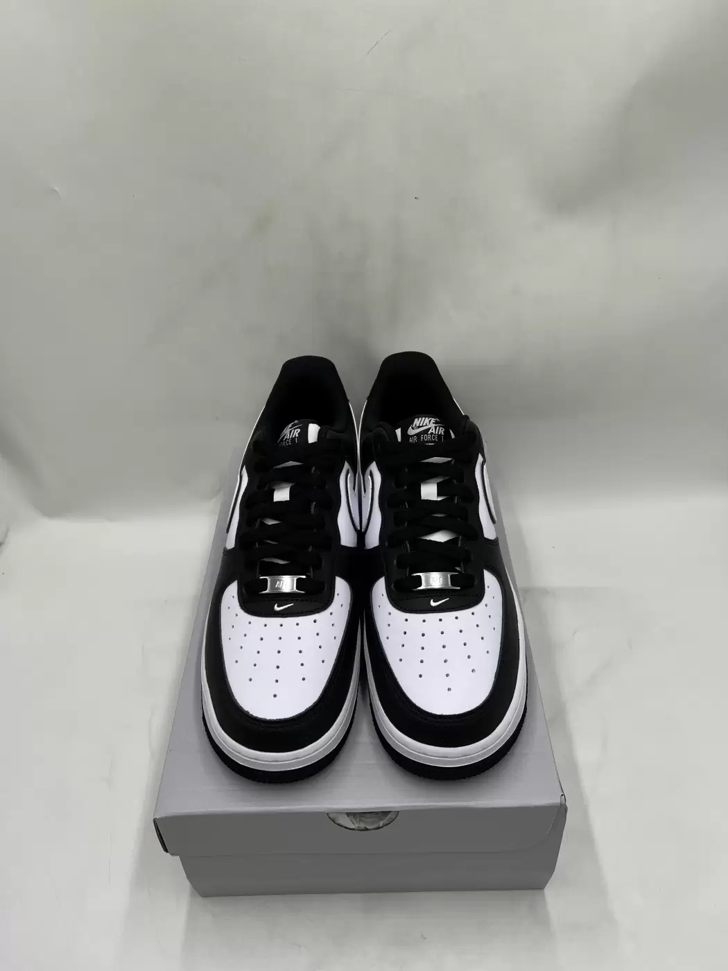 PS) Nike Air Force 1 Low '07 LV8 White Swoosh Panda DV1623-001 - KICKS CREW