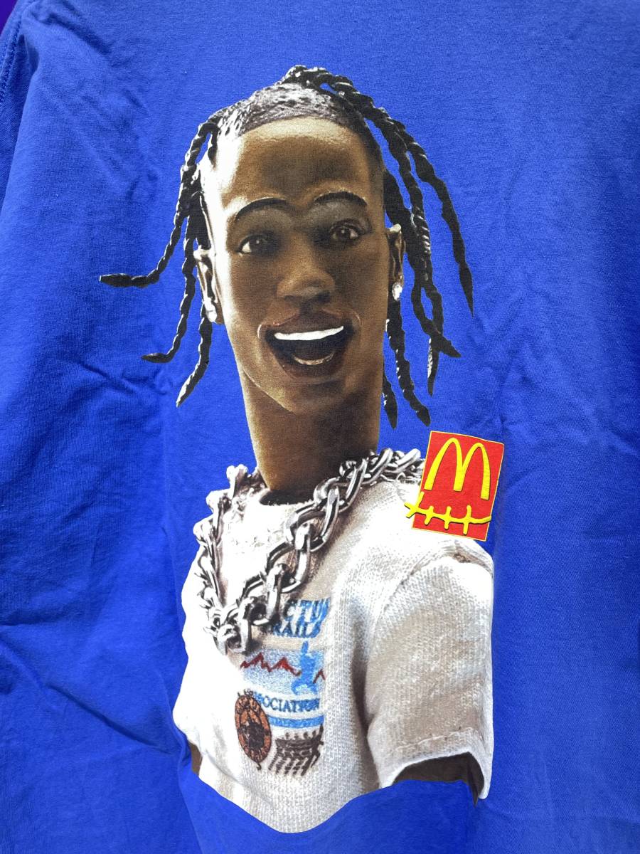 人気話題コラボTravis Scott McDonald's Action Figure Tee Blue Travis Scott x McDonald's Action Figure Series III T-Shirt