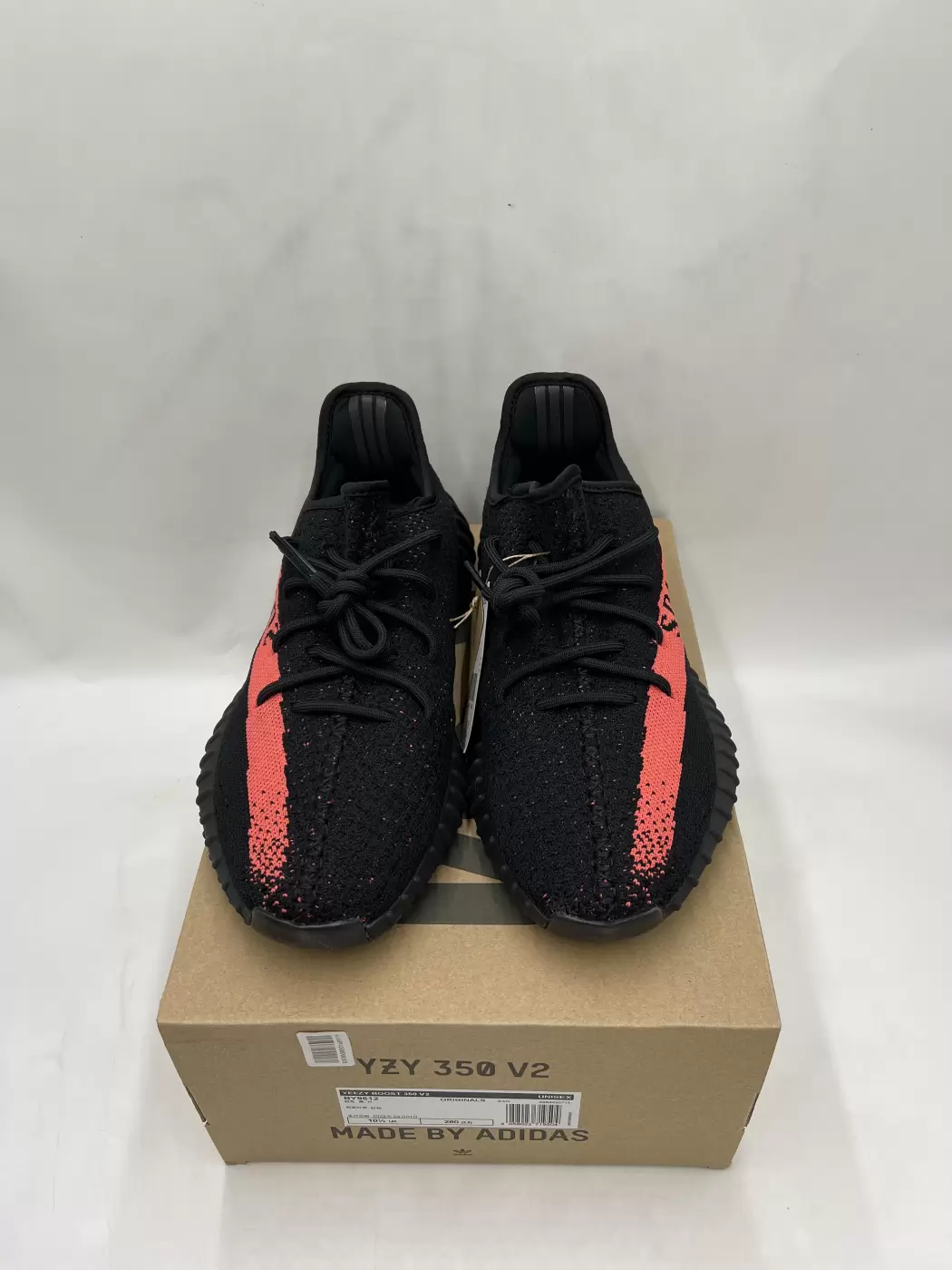 Black n hot sale red yeezys