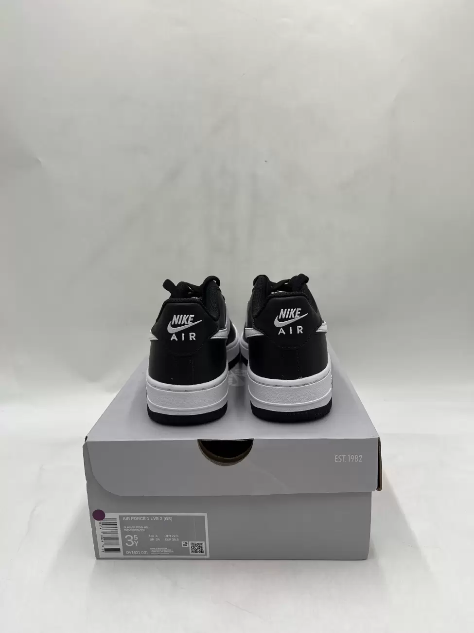 Nike Air Force 1 LV8 2 Black White GS Sneakers DV1621-001