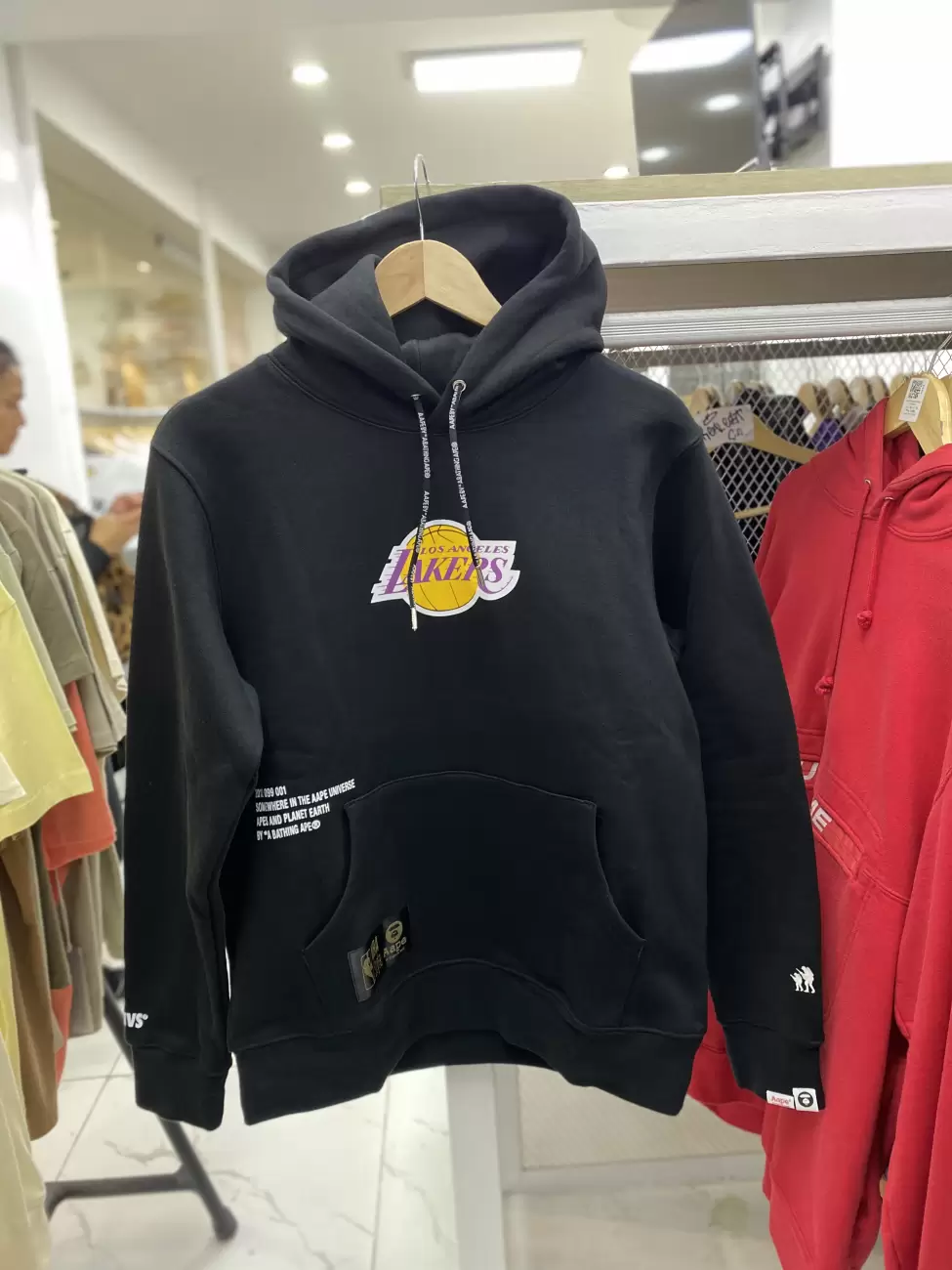 aape lakers hoodie