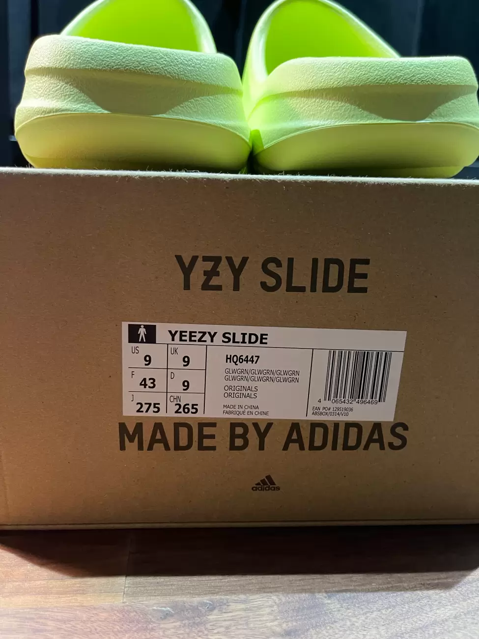 Yeezy Slide Green Glow 26.5 - サンダル