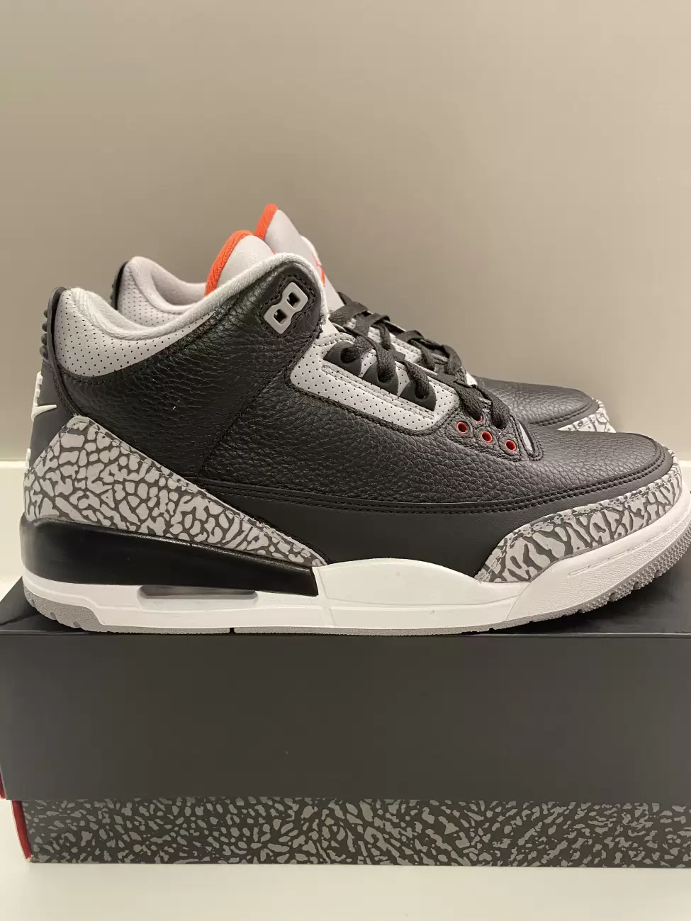 Jordan 3 black cement size clearance 9