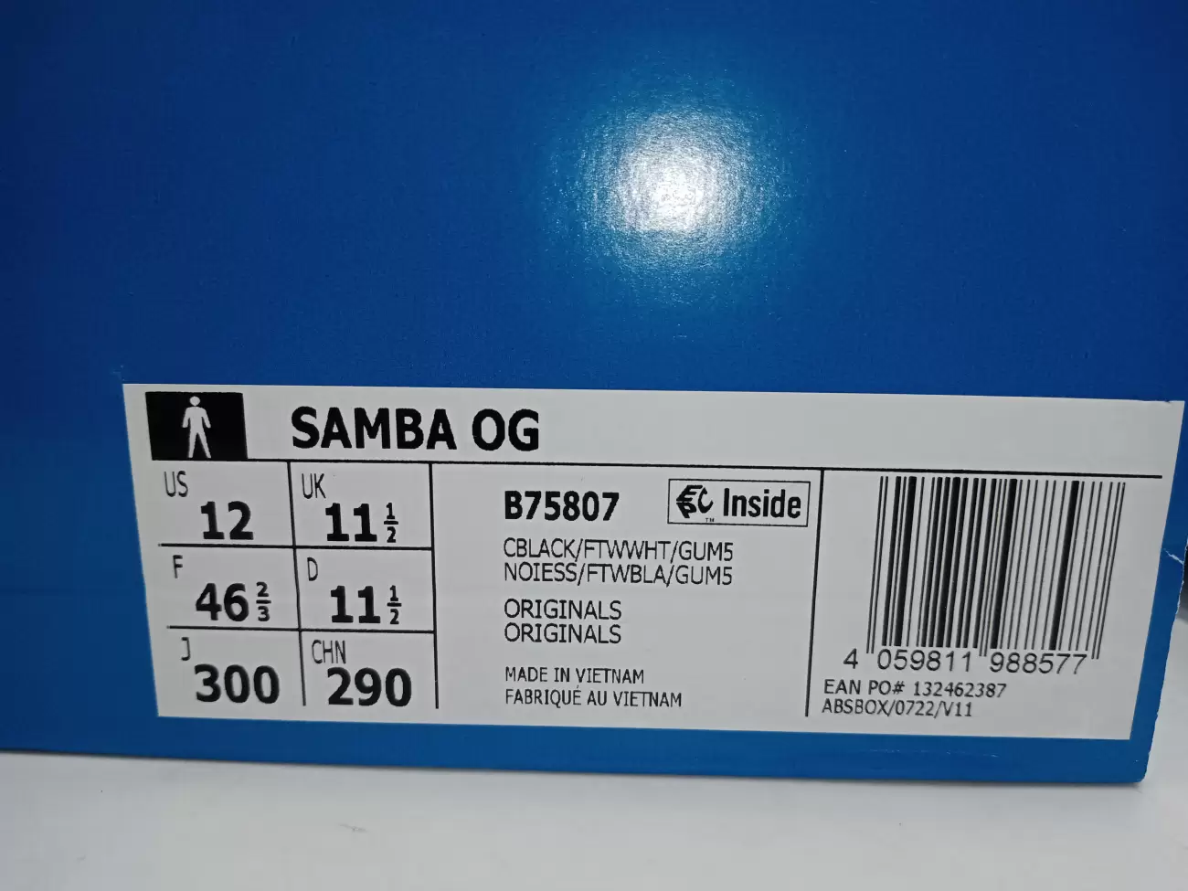 Adidas samba size outlet 12