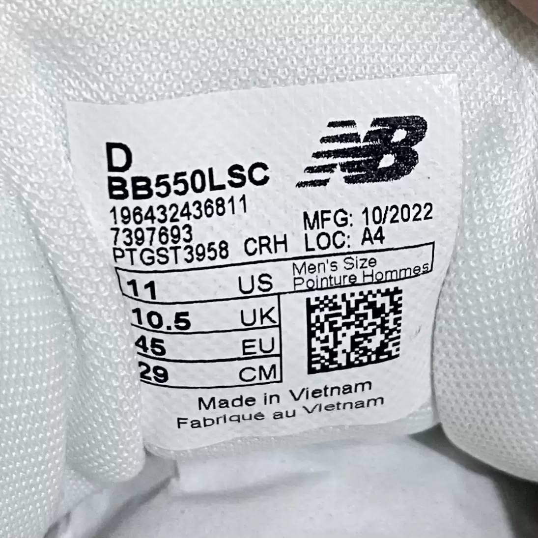 Etiqueta new balance original 2025