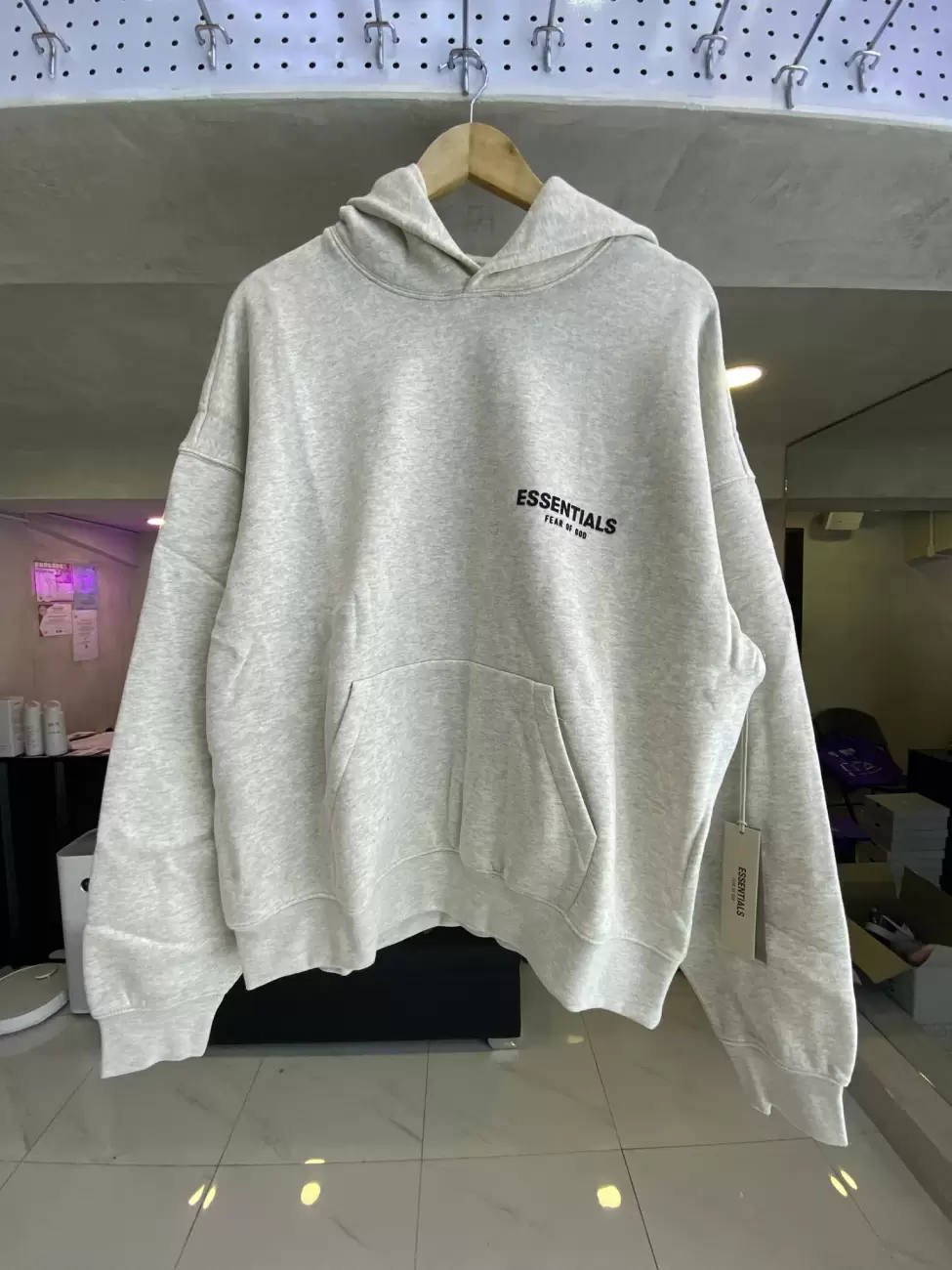 Fear Of God Essentials Ss22 Core Light Oatmeal Hoodie Aftermarket 5760