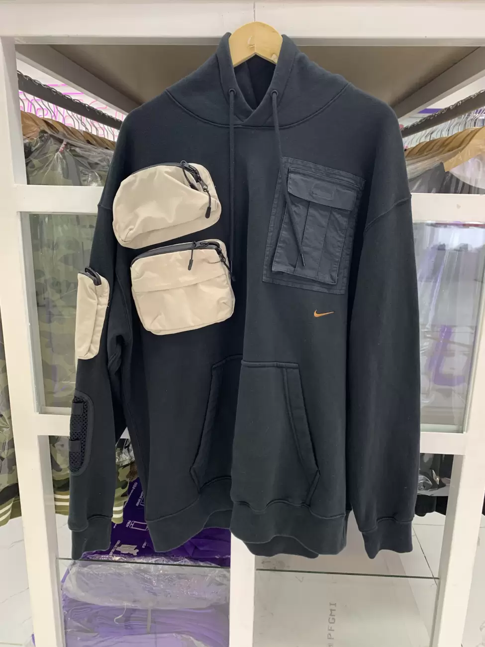 TRAVIS SCOTT NRG AG UTILITY HOODIE REPLICA - απομιμηση παπουτσια Jordan  Dior φθηνα Balenciaga Gucci The North Face μπλο