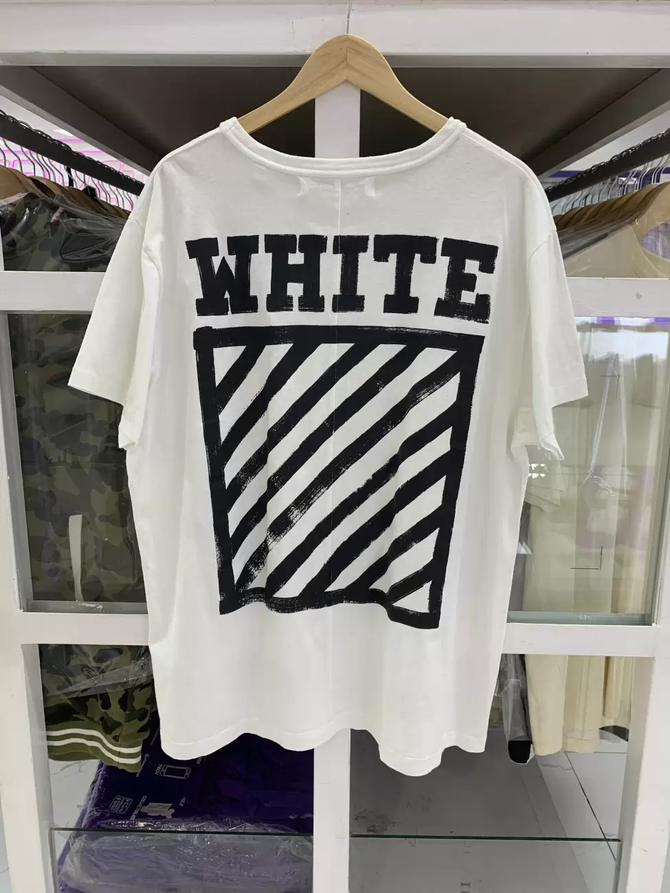 Off white shop brushed diagonals tee