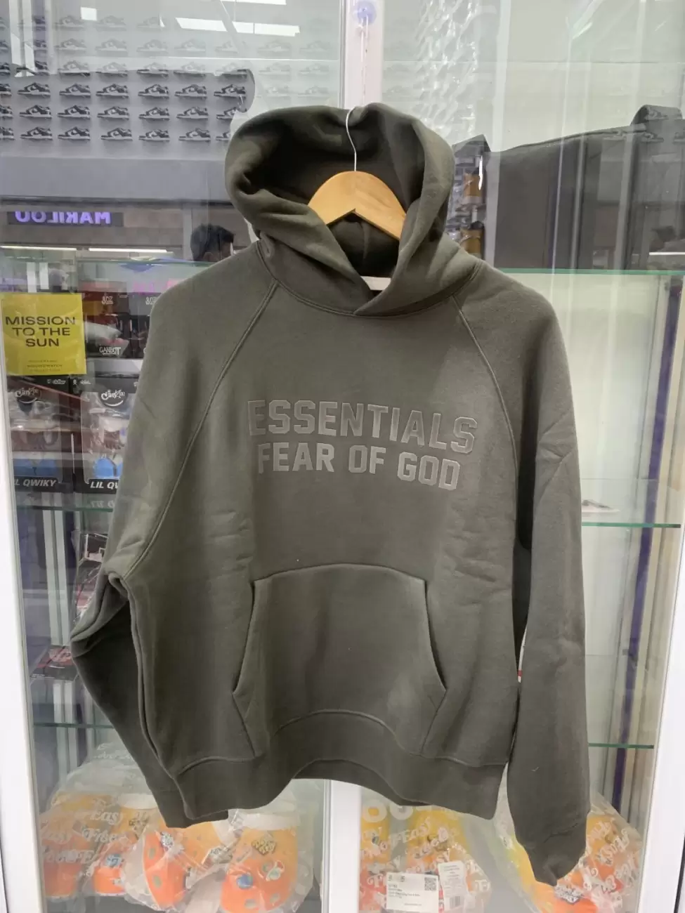 Fear Of God Essential Ss23 Off Black Hoodie | AfterMarket