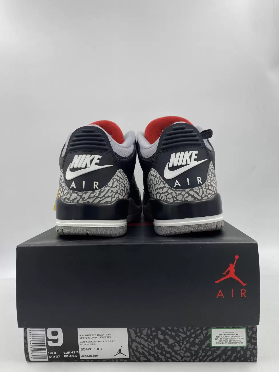 Jordan 3 black cement 2024 philippines