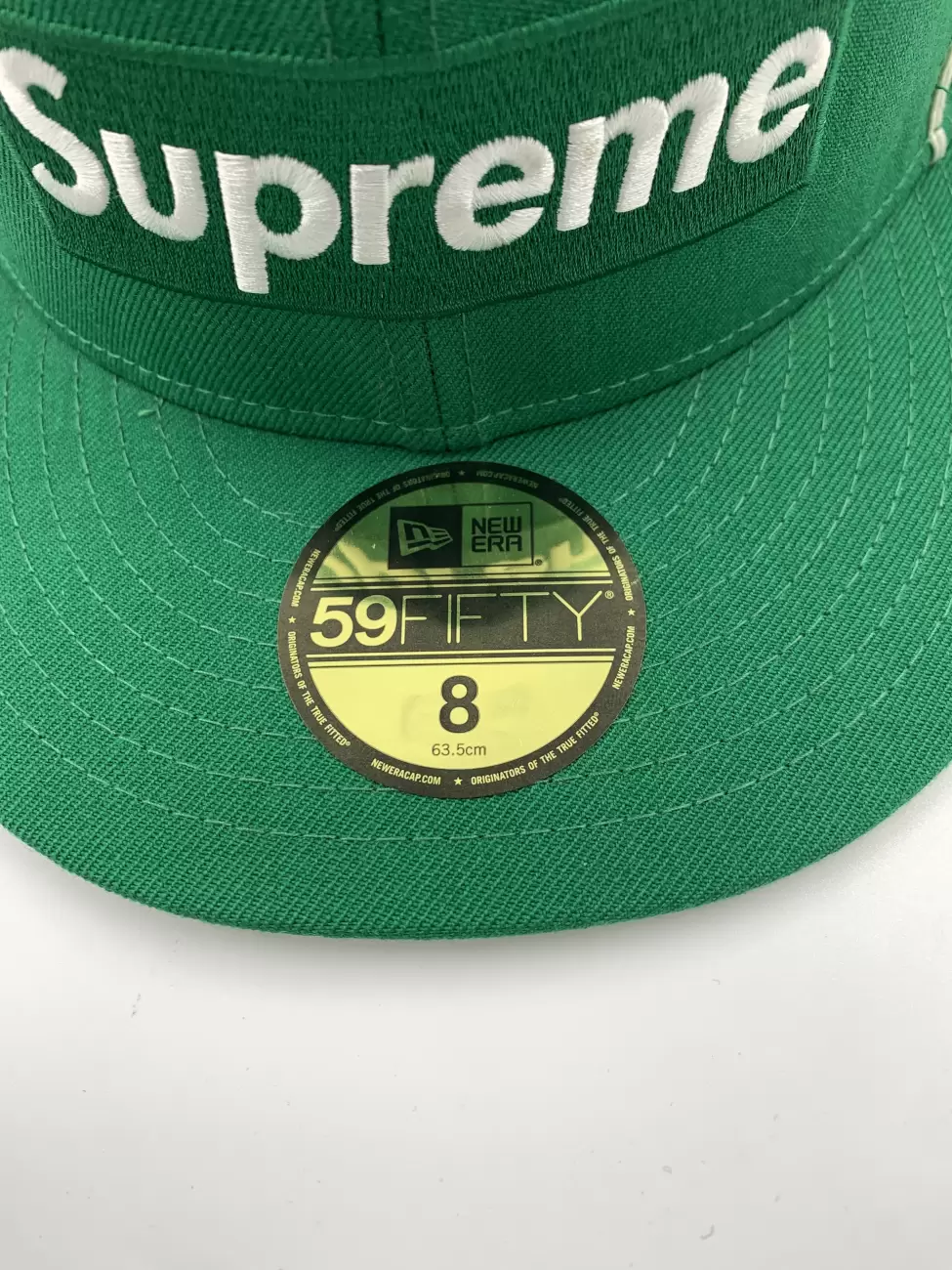 Supreme Piping Box Logo New Era Cap Greem Ss17 Hat | AfterMarket