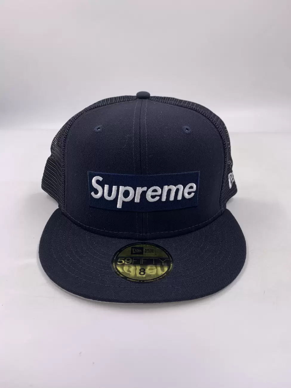 Supreme new era mesh outlet box logo cap black