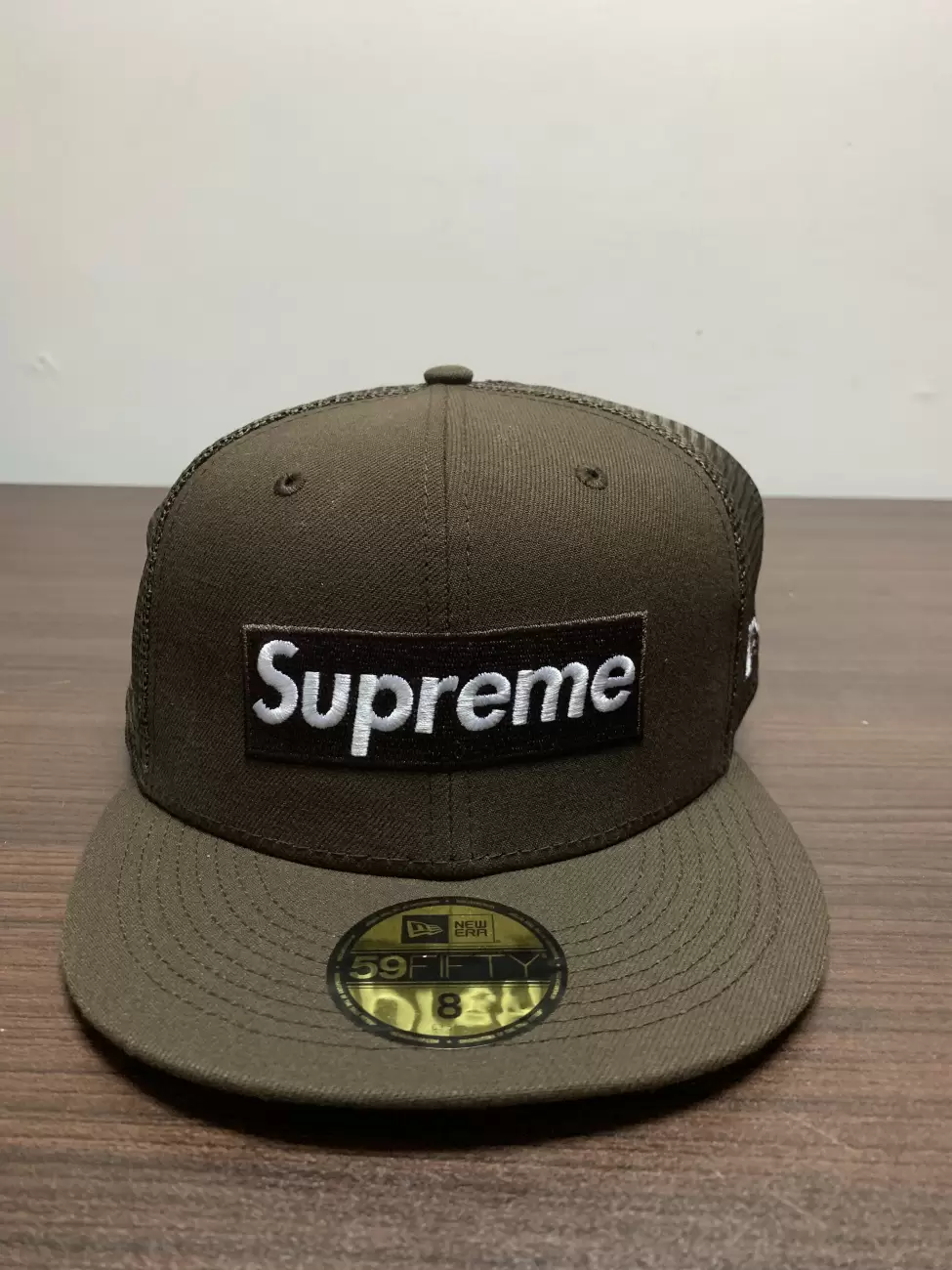 Supreme New Era SS18 Black Mesh Baseball Fitted Box Logo Hat