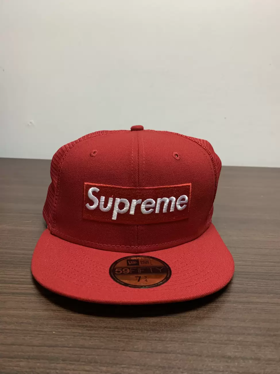 Supreme Box Logo Mesh Back New Era Hat (ss23) Orange in Red