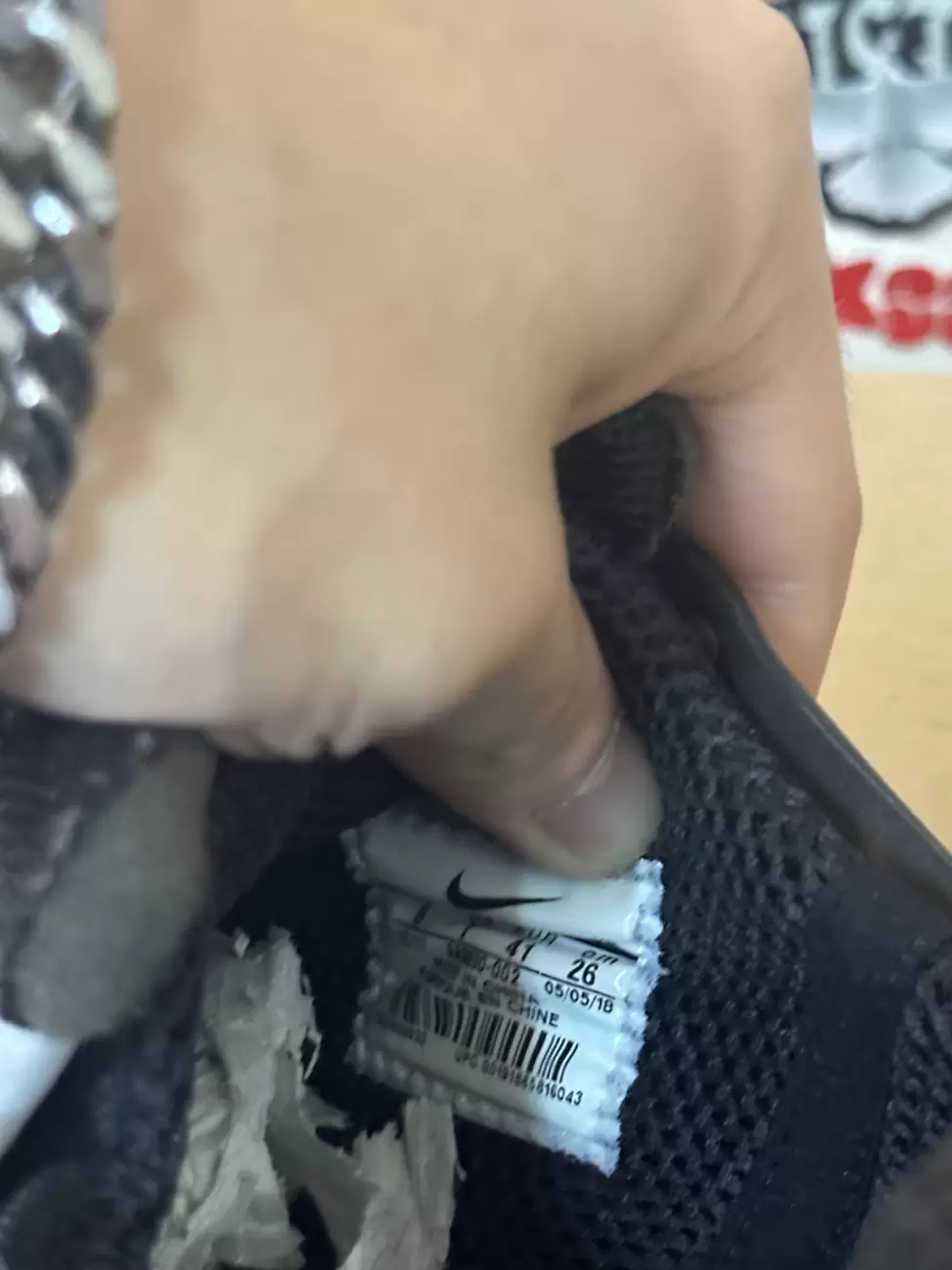 Off white presto best sale size tag