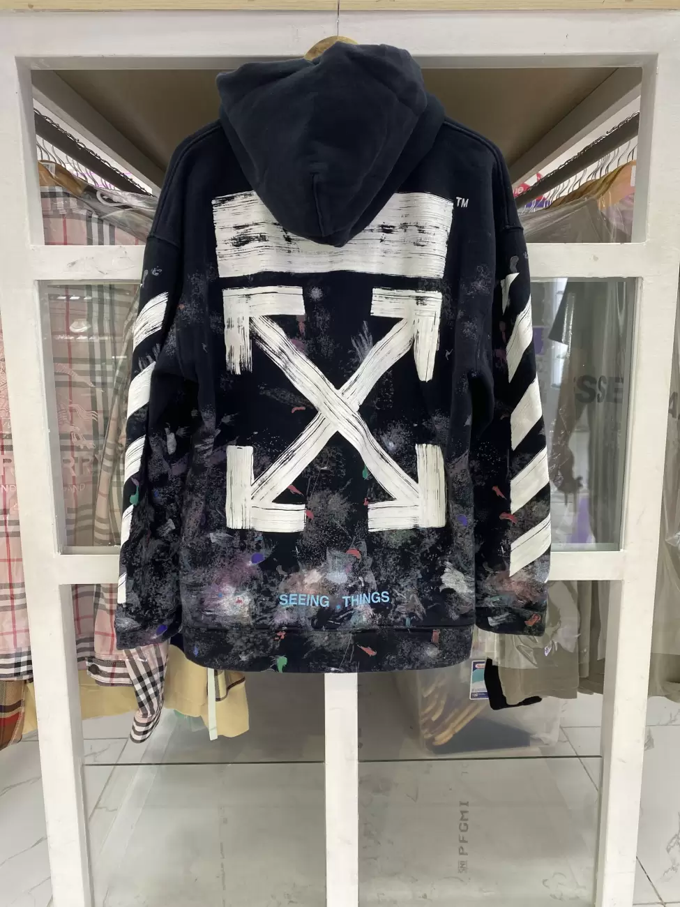 Off white hoodie galaxy price on sale