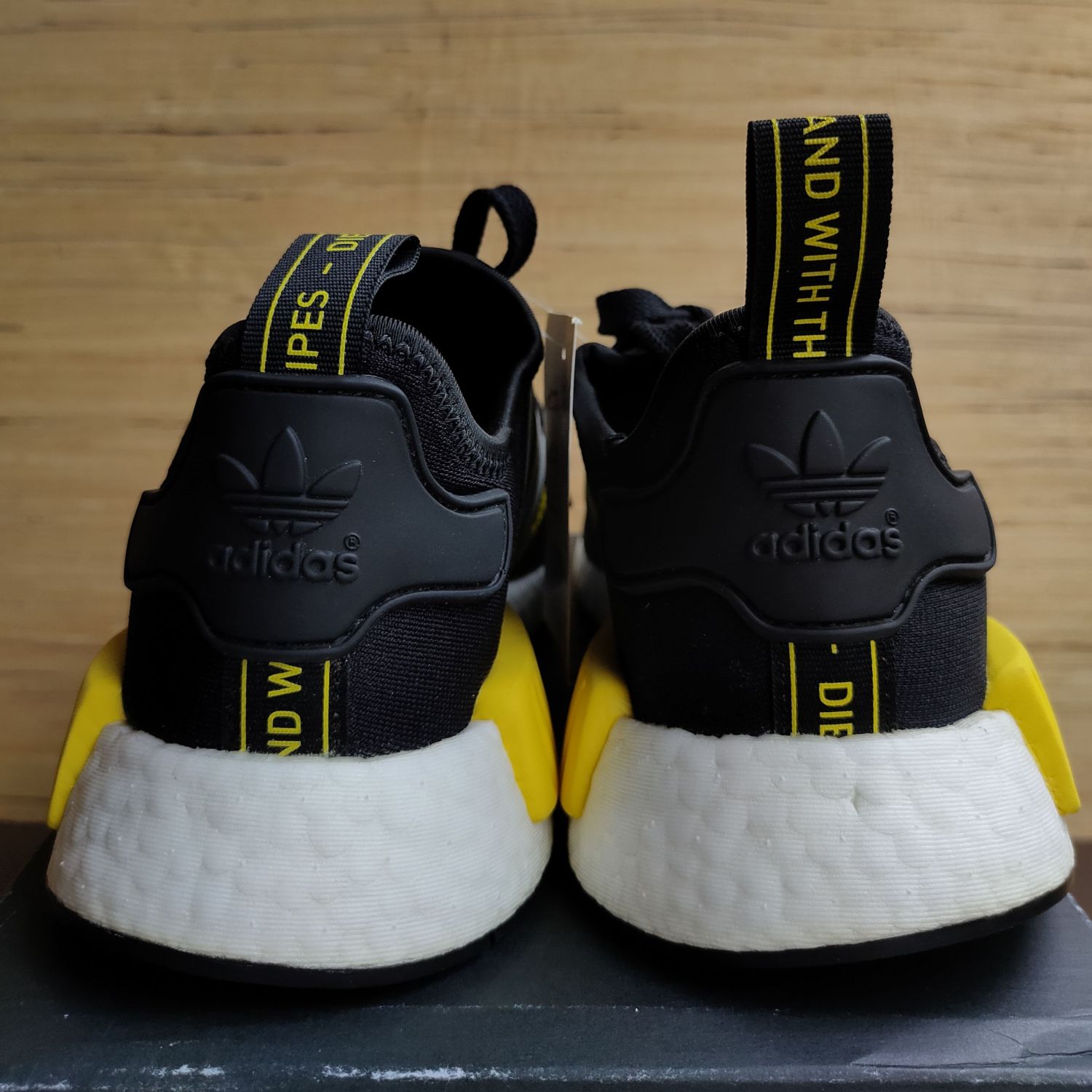 Adidas Nmd R1 Black Yellow Aftermarket