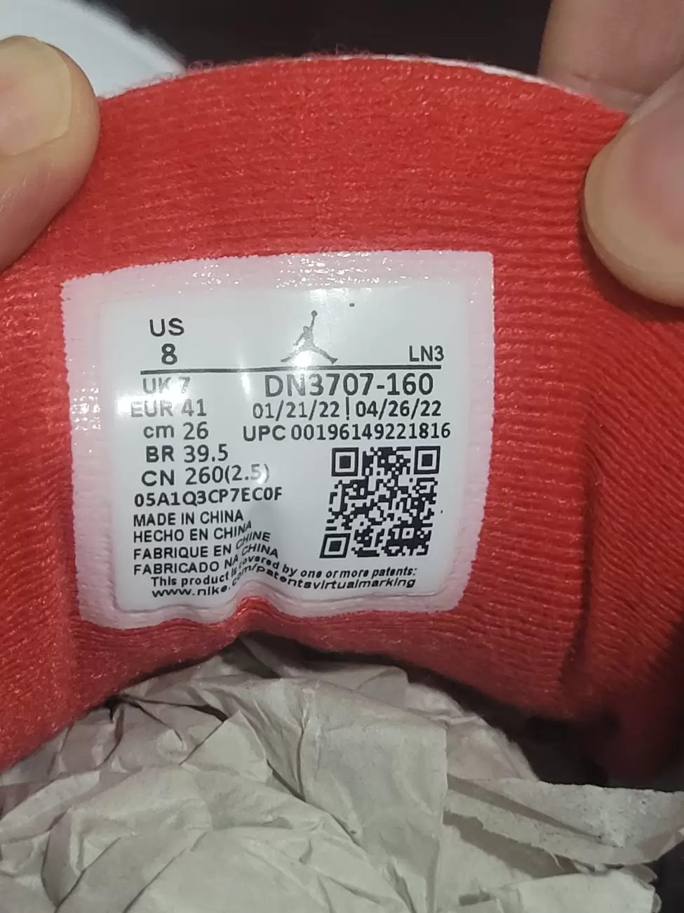 Jordan 3 discount fire red 26