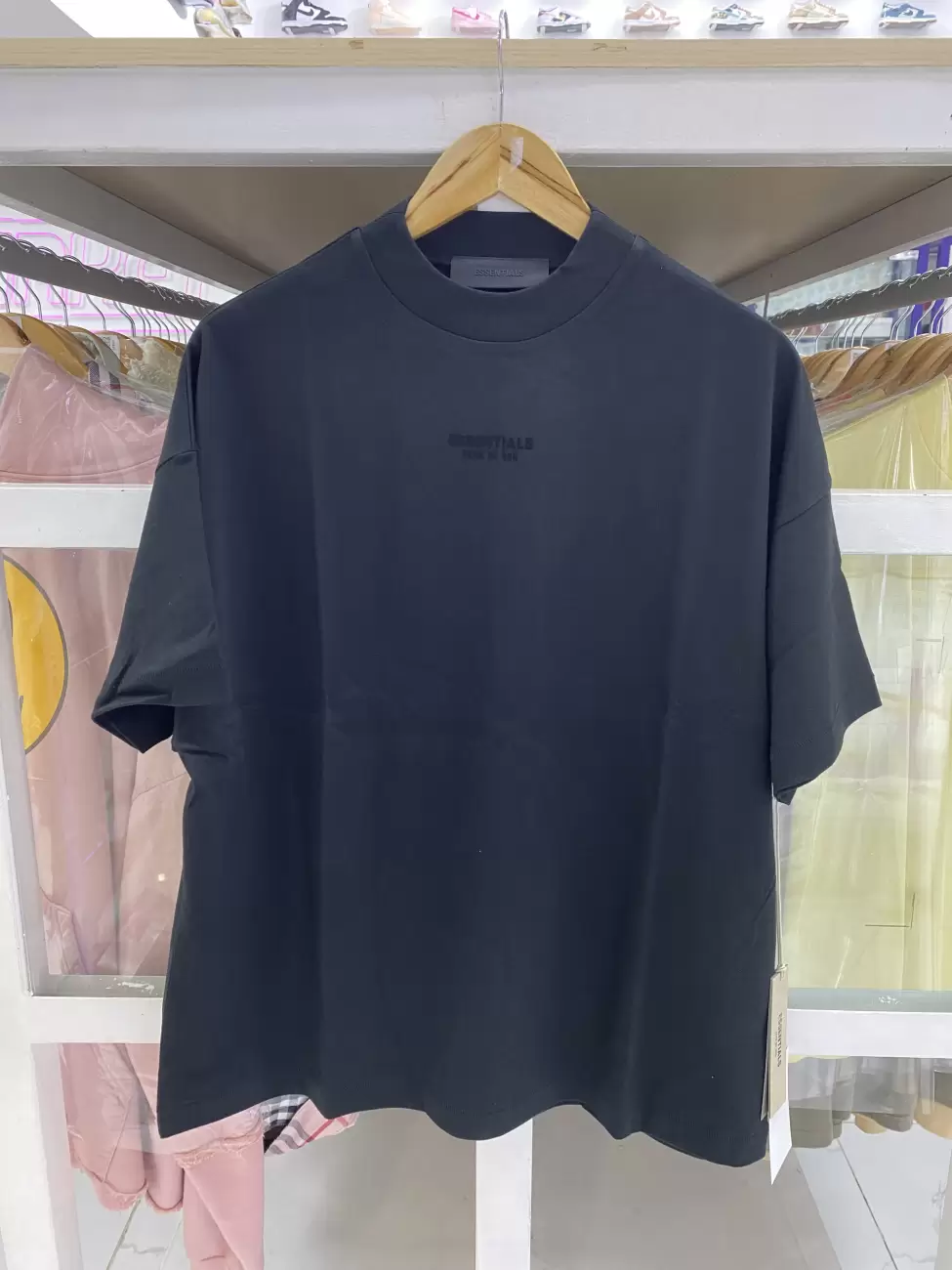 Fear Of God Essentials Ss24 Core Jet Black Tee | AfterMarket