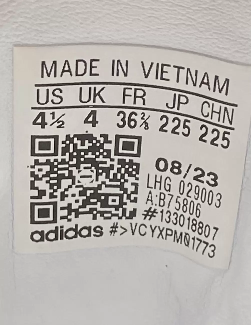 Adidas shoes qr code zip clearance