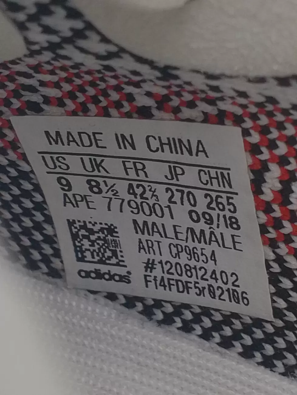 Yeezy zebra new arrivals tag inside