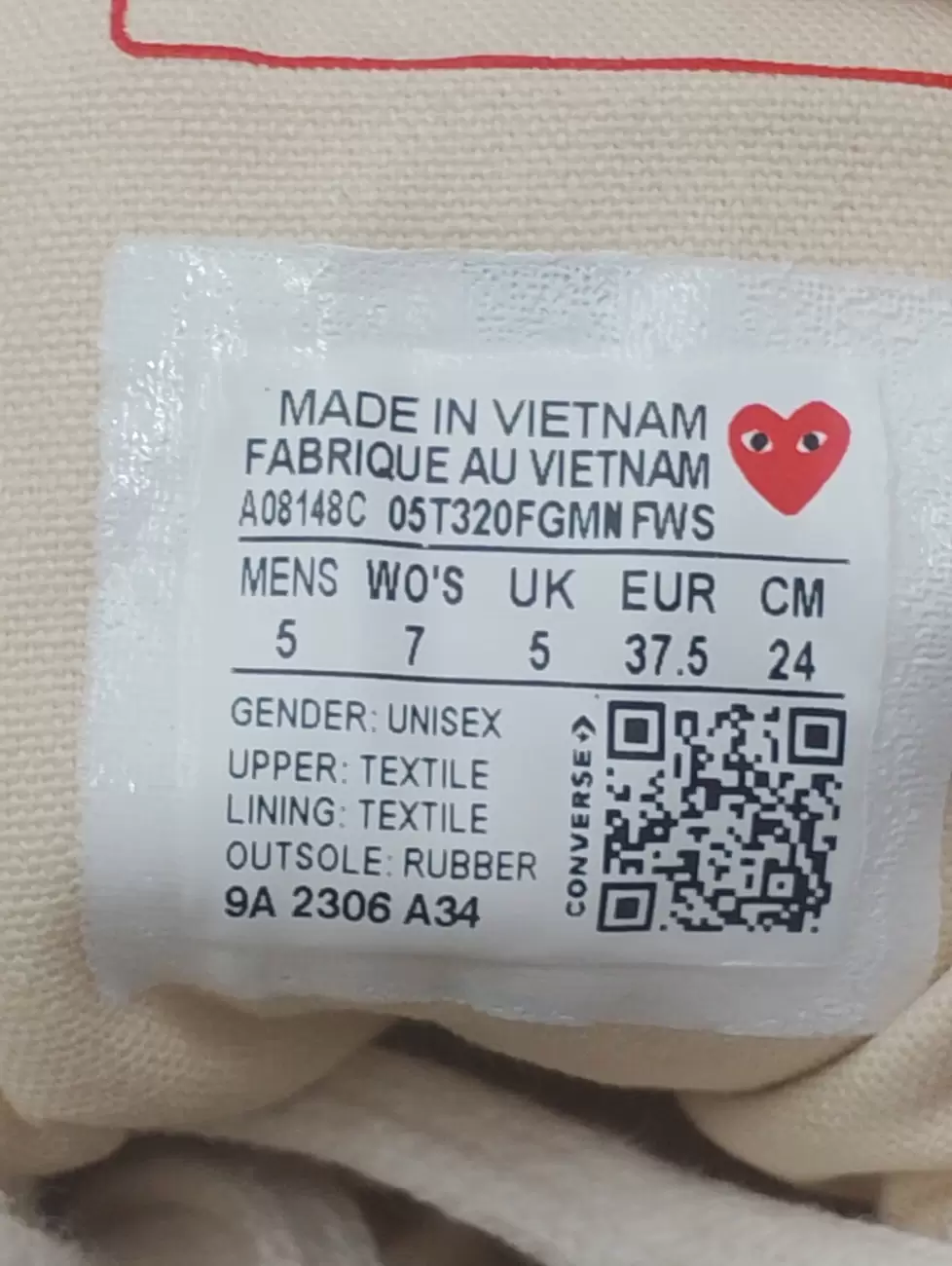 Converse cdg tag online
