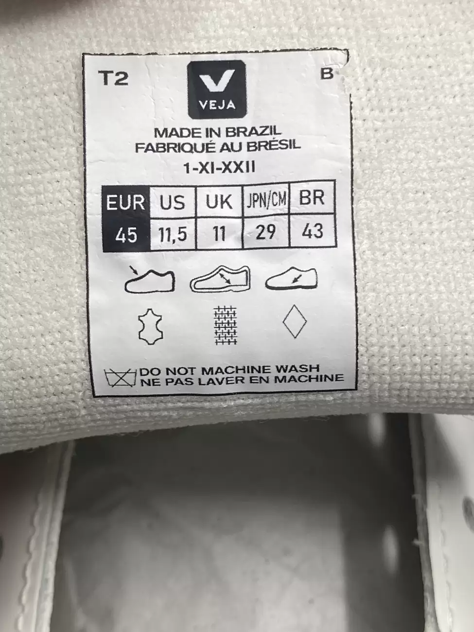 Veja Esplar Leather White Black AfterMarket