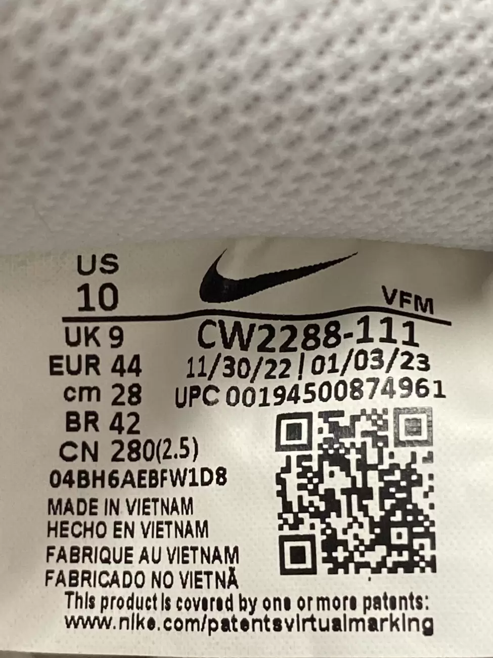 Nike Air Force 1 Low 07 Triple White AfterMarket