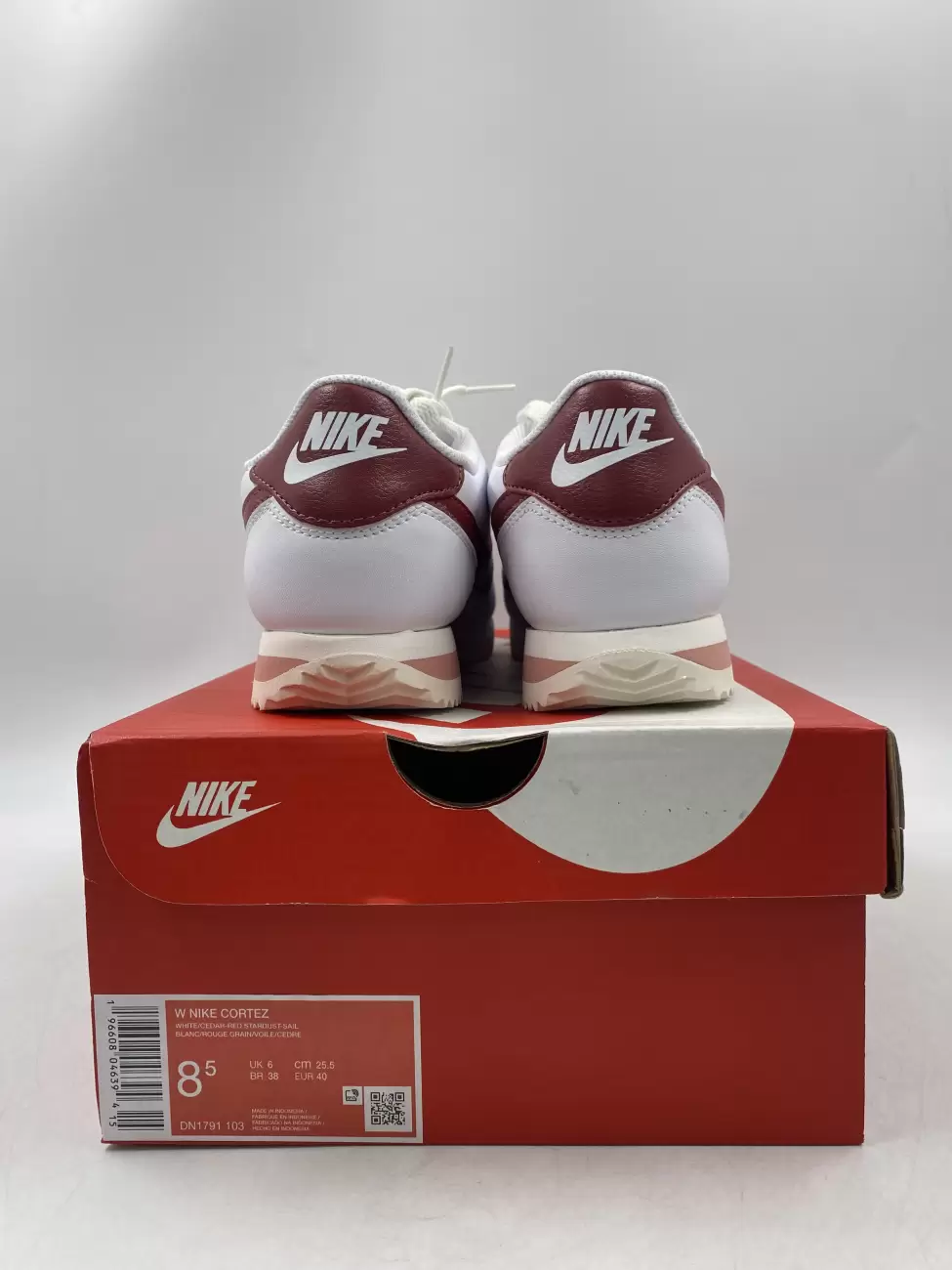 Nike cortez outlet blanche rouge