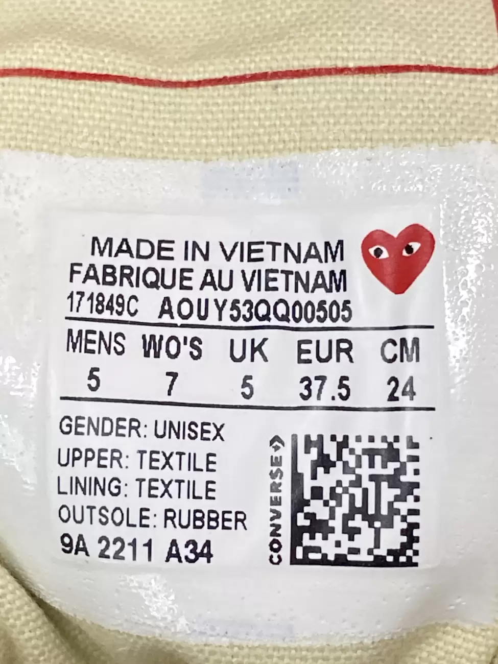 Converse x cdg discount real vs fake